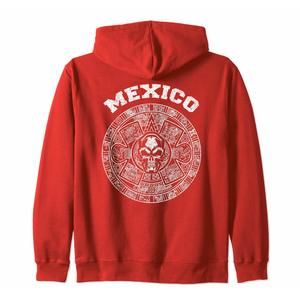 Mexico Aztec Calendar Skull. Playera Calavera Azteca del Tri Zip Hoodie